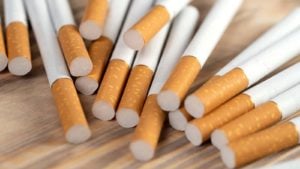a pile of cigarettes