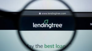 Lending Tree (TREE) website under magnifying glass